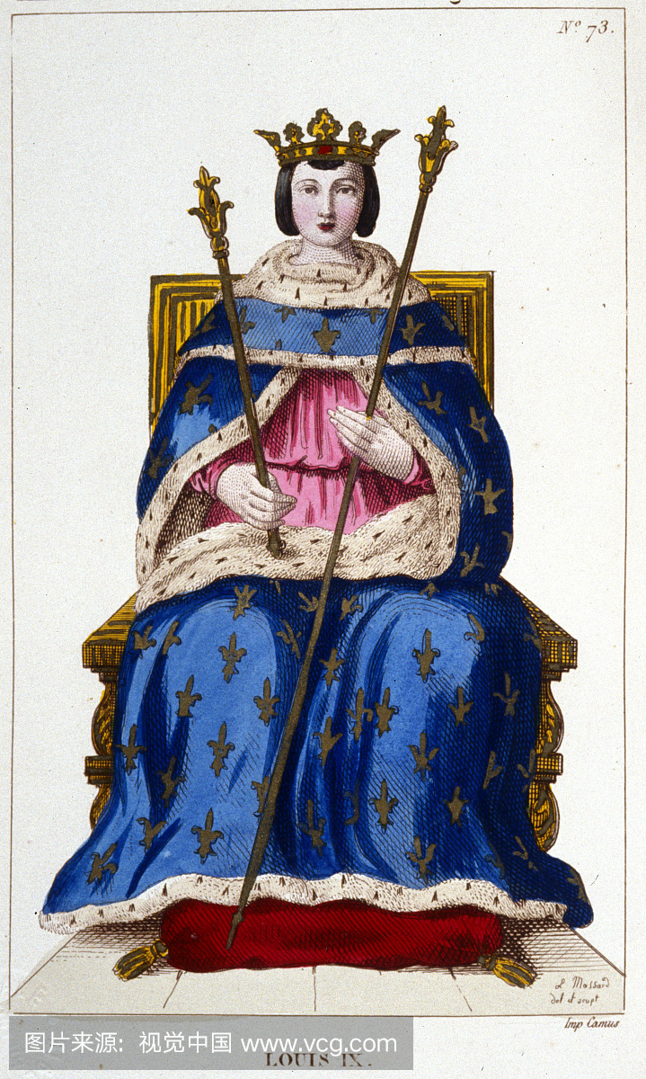 路易十一。路易九世的肖像,也叫圣路易斯,121