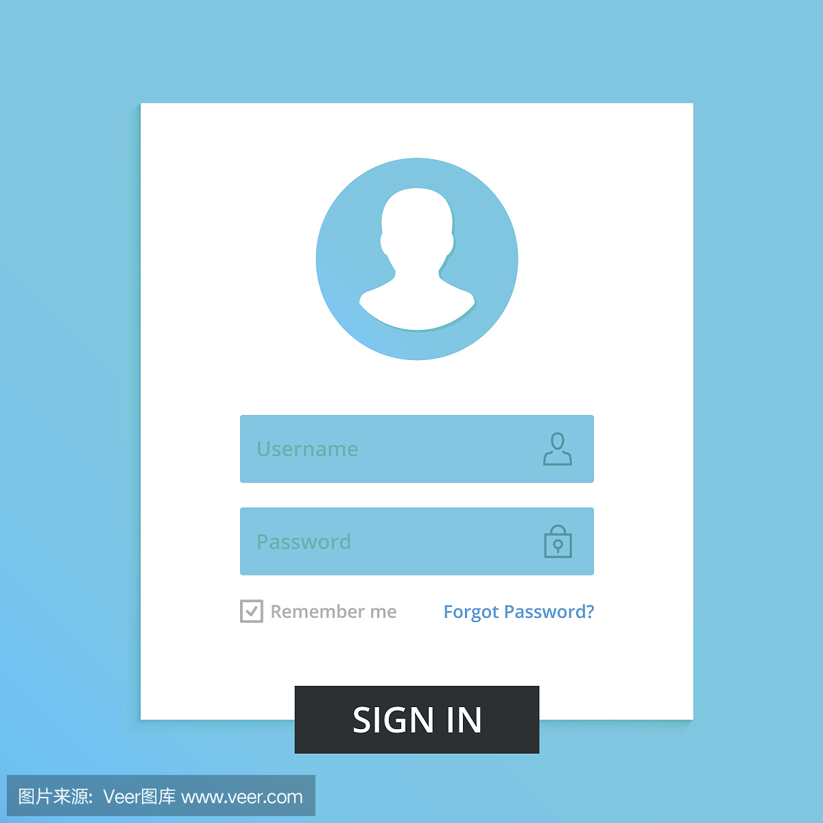 登录表单页面。注册表,访问概念。用户名和密