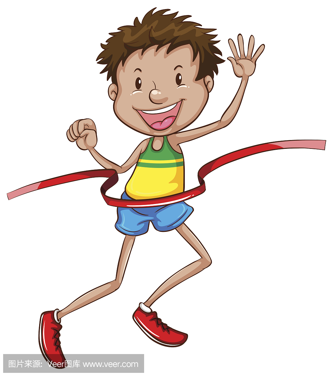 简单的草图一个快乐的赢家