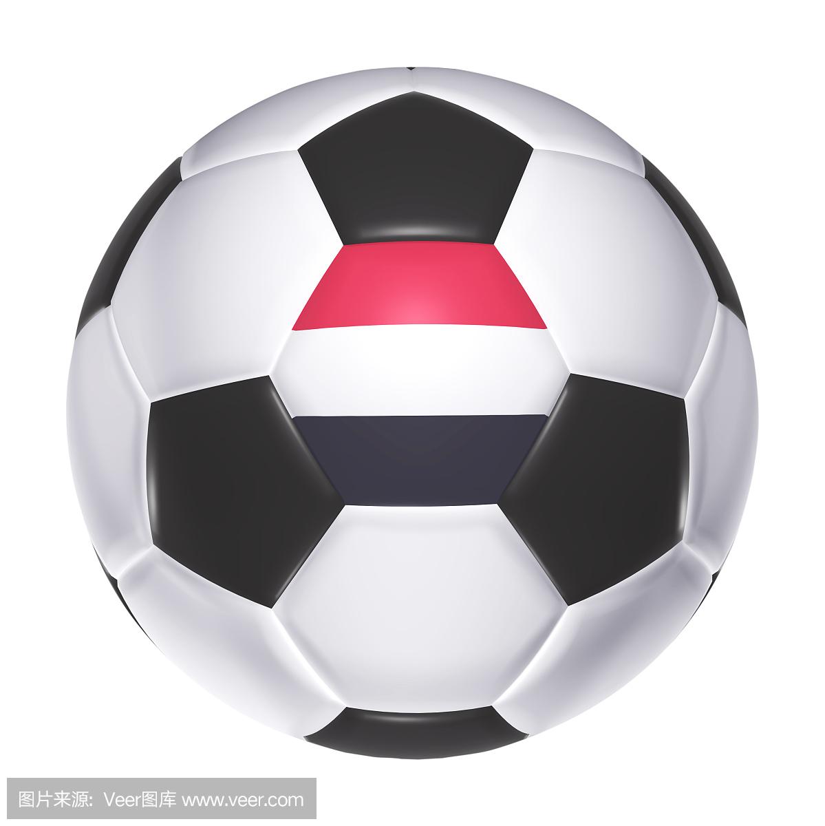 也门标志的足球