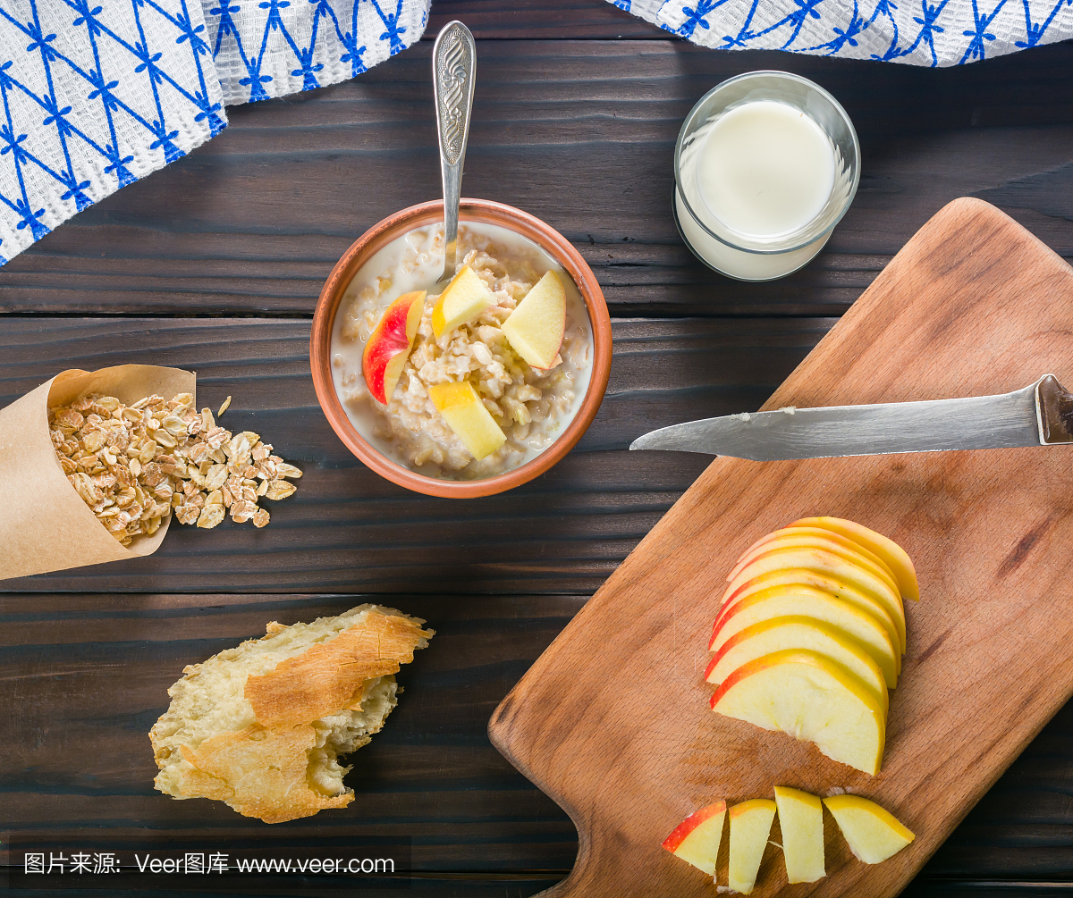 谷麦片,麦片,麦片粥,麸皮
