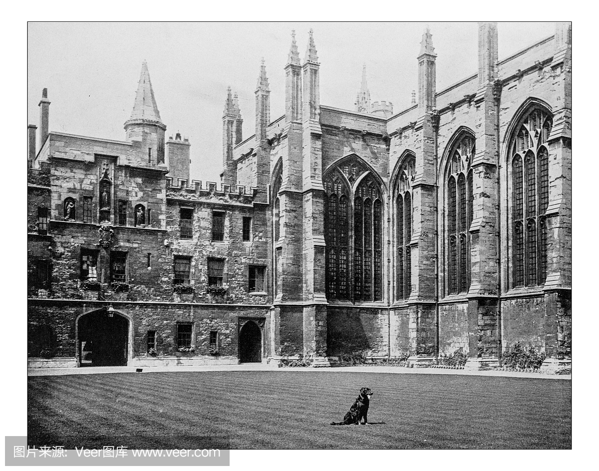 所有灵魂学院(英国牛津大学) - 19世纪的古董照