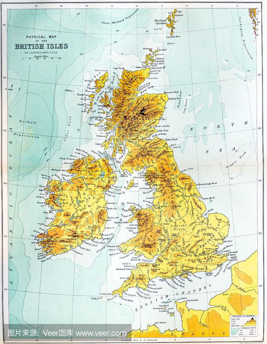 英国古董地图