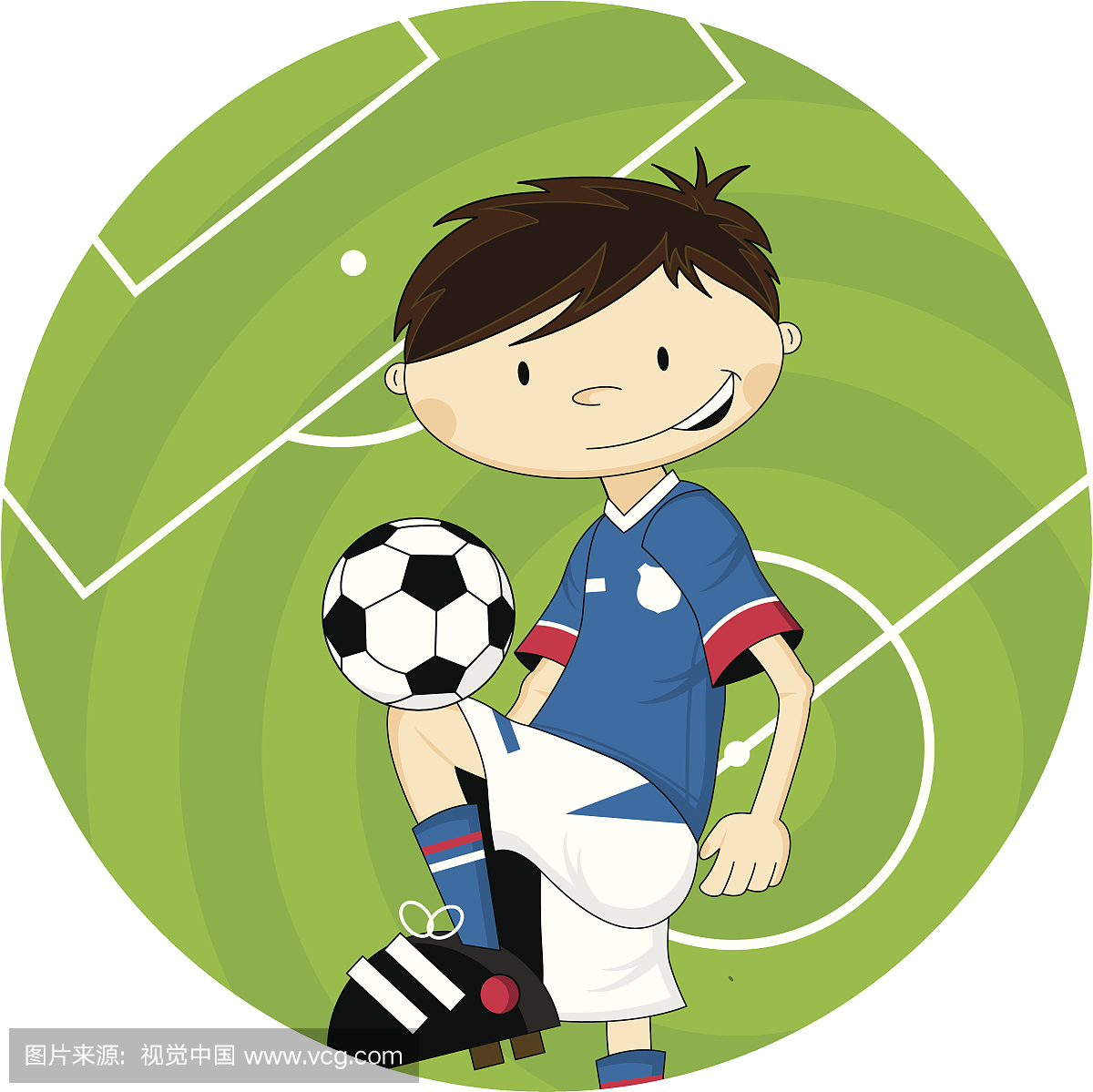 小男孩踢足球矢量图图片素材免费下载 - 觅知网