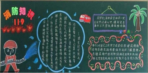 高中消防安全黑板报_黑板报-333kb