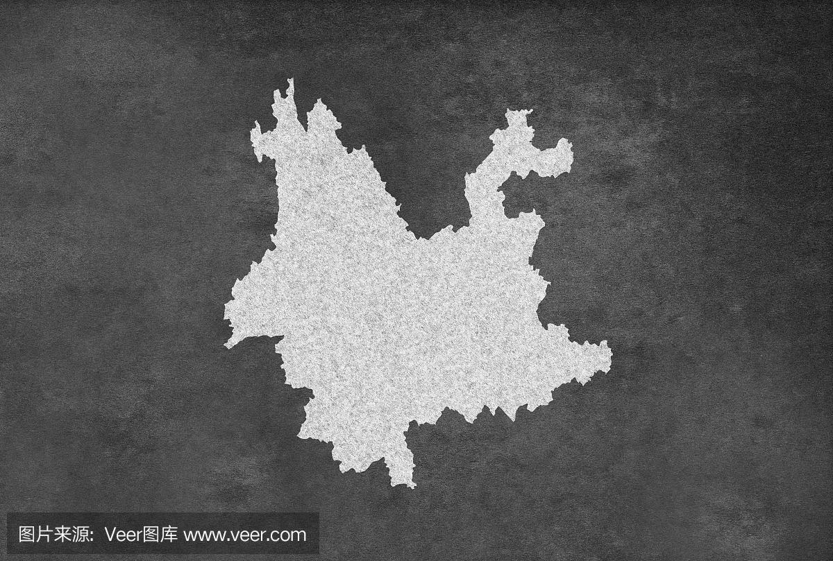云南省老黑板上的地图