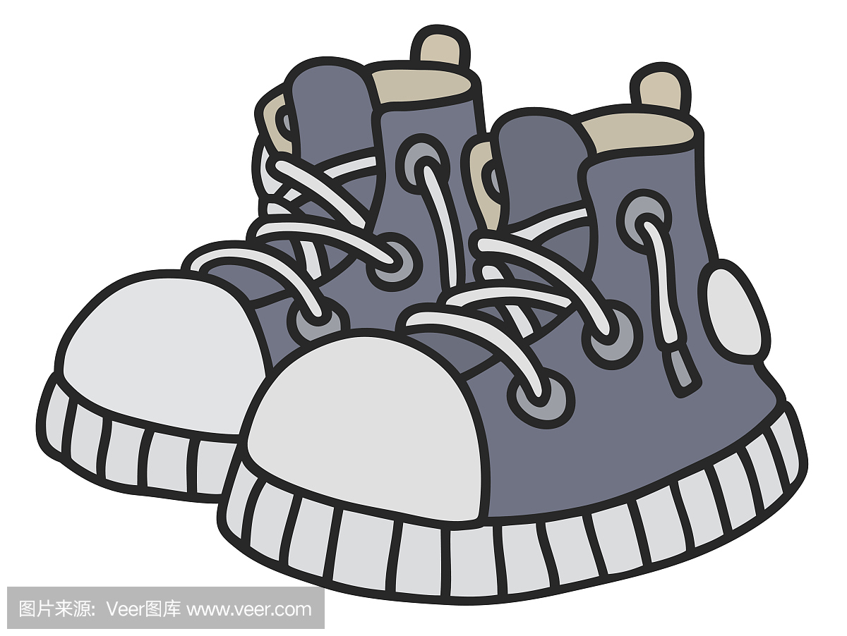 有趣的蓝色运动鞋