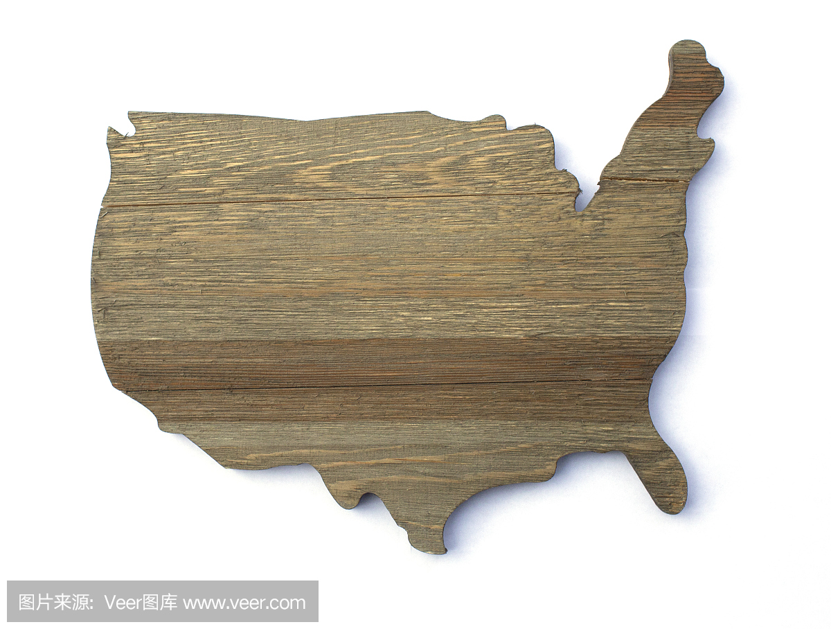 美国的木制地图