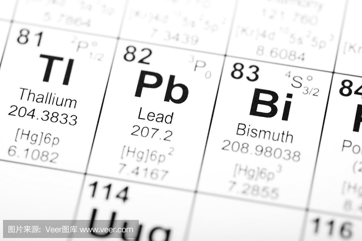 铅,Pb,摄影,化学元素周期表