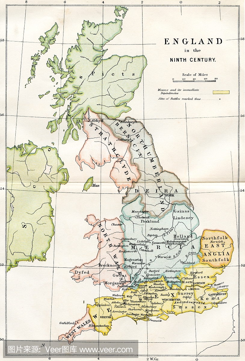 九世纪英国地图