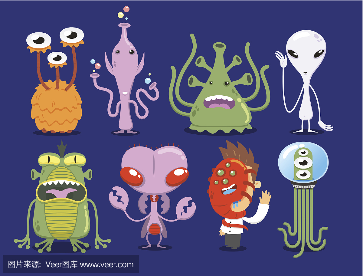 空间外星人UFO怪物触手飞船入侵者