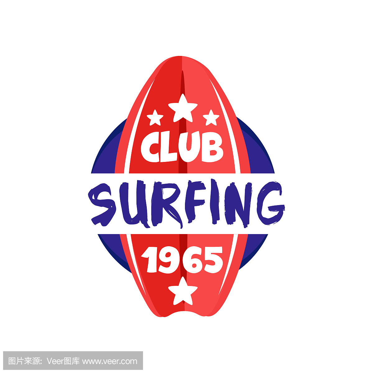 冲浪俱乐部徽标estd 1965年,冲浪学校,海滩休息