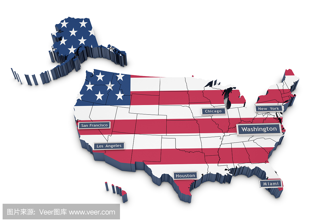 美国和大城市地图