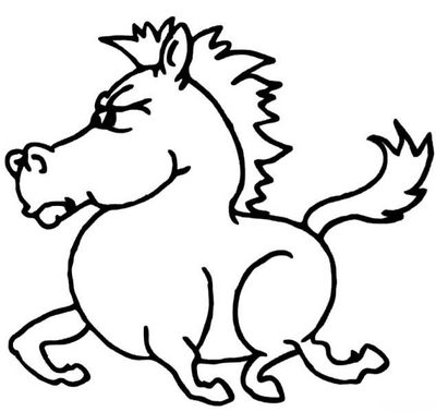 萌超可爱卡通动物马