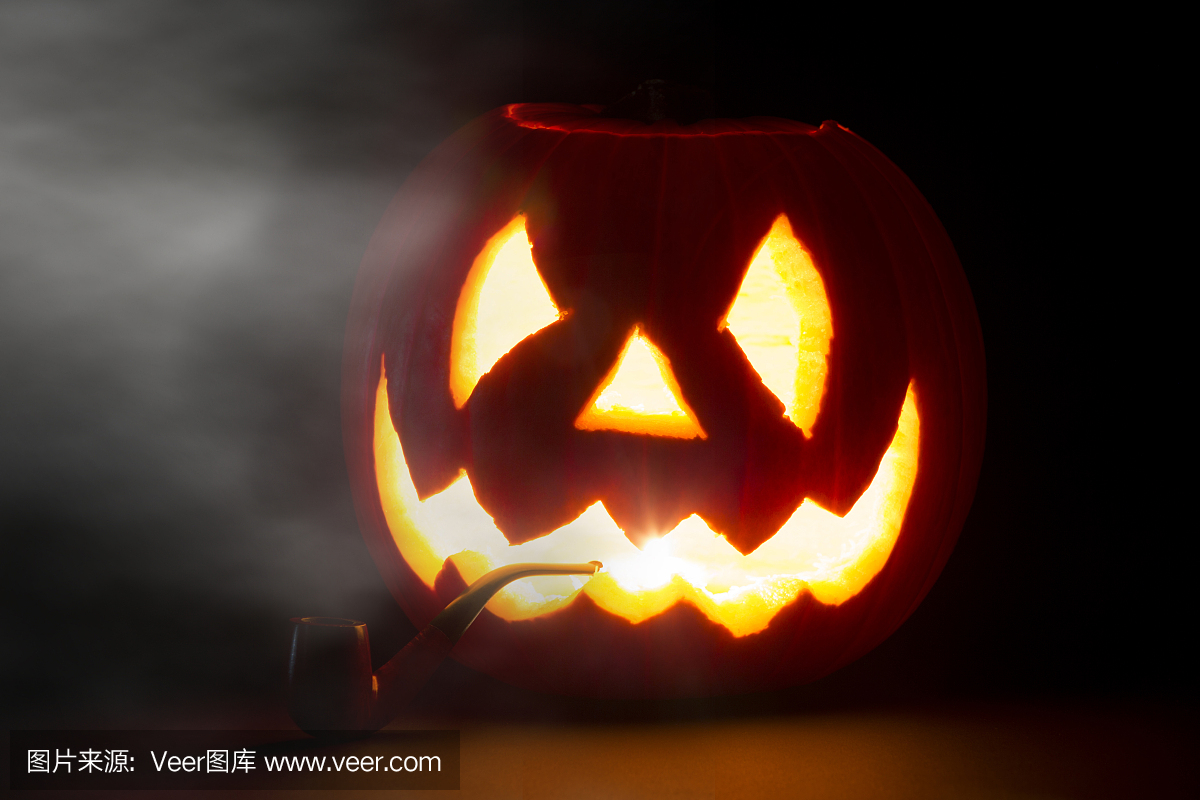 吸烟Jack O灯笼