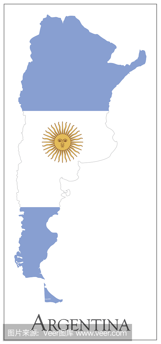 阿根廷国旗地图