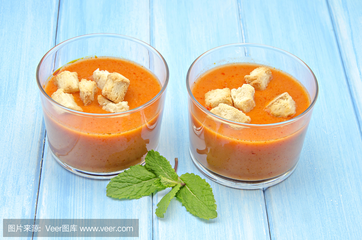 西班牙凉菜汤,酸辣冷汤,凉菜汤,水平画幅