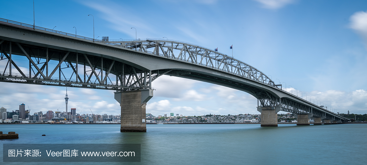 奥克兰海港大桥在新西兰奥克兰