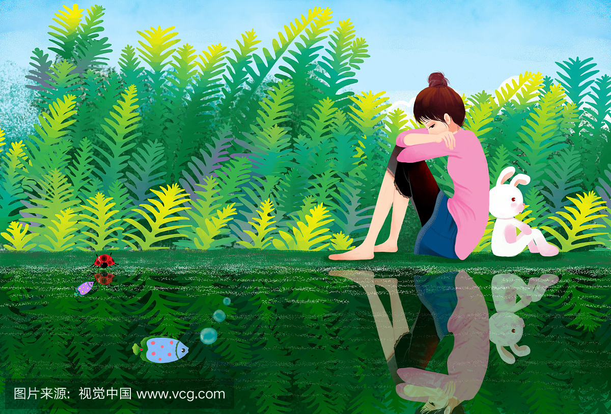 湖边草丛做梦的地方