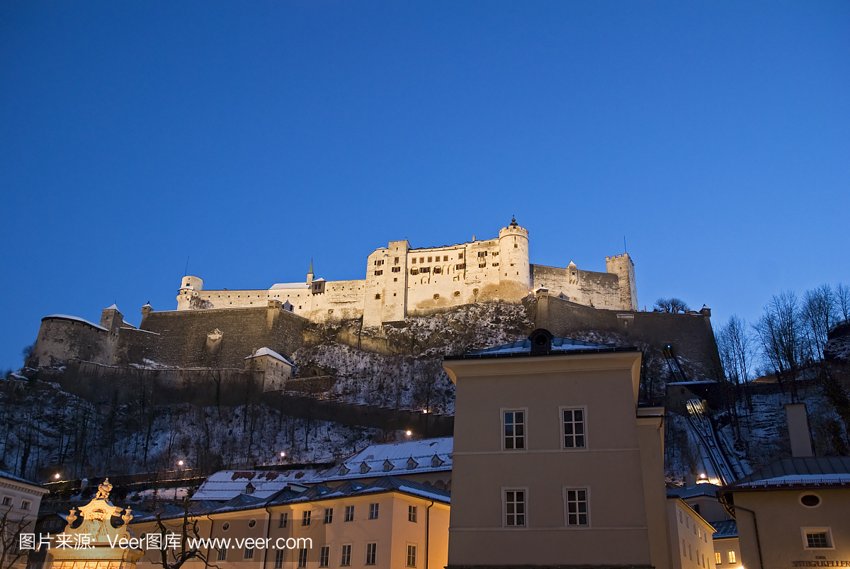 城堡Hohensalzburg,萨尔斯堡,奥地利