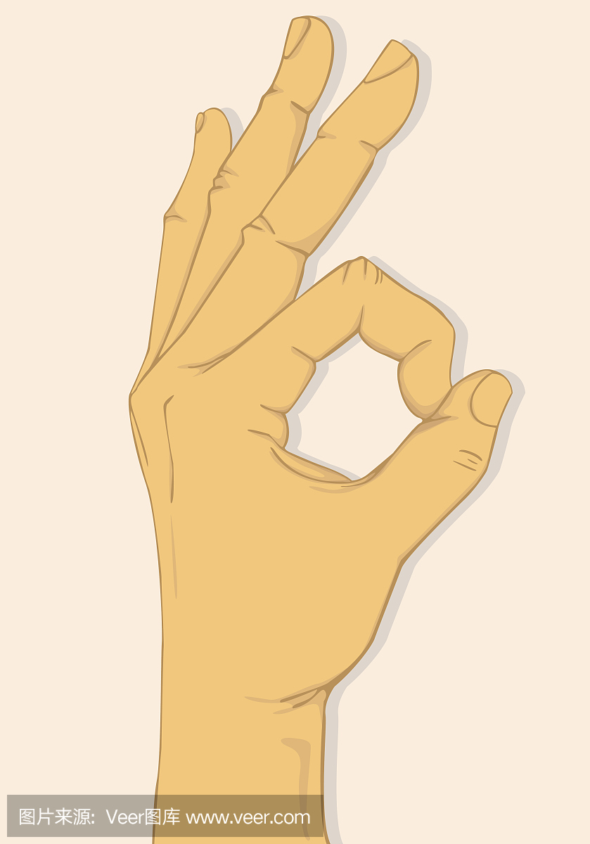 左手Ok Sign.vector和插图设计