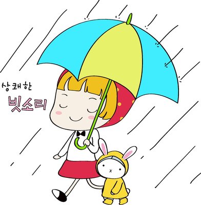 下雨天卡通唯美图片