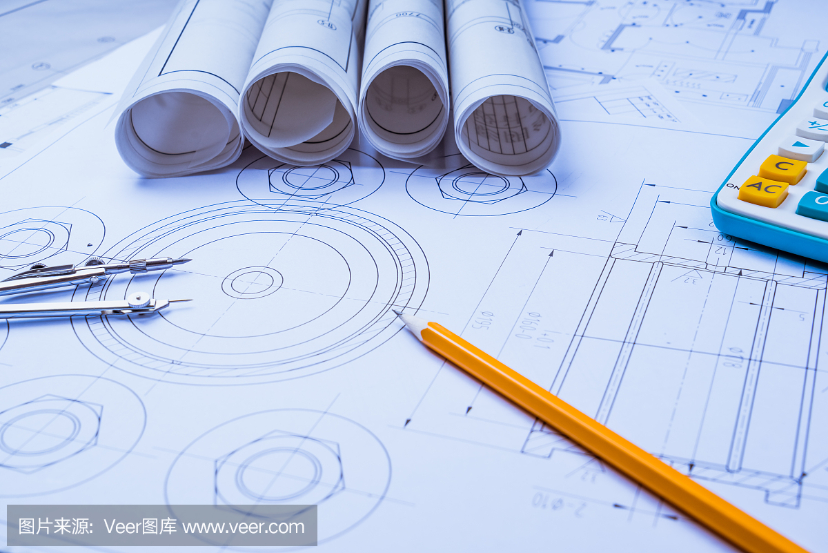 建筑业和制造业使用的工程图纸