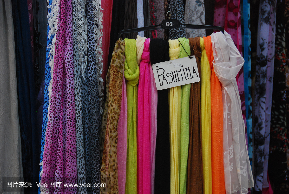 多彩意大利丝绸Pashmina待售。