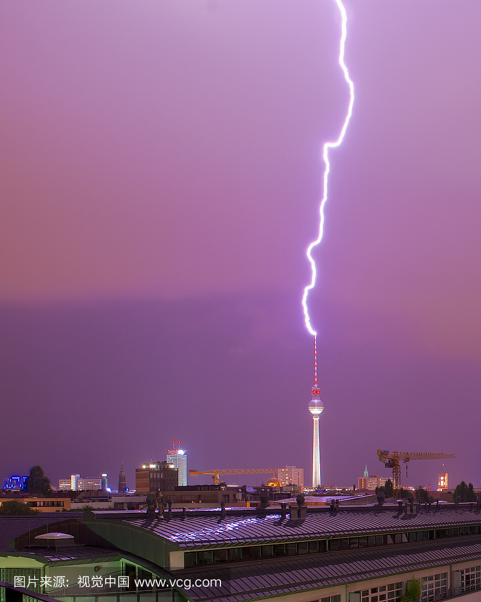 柏林,雷雨,天气,彩色图片
