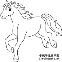 卡通马简笔画大全