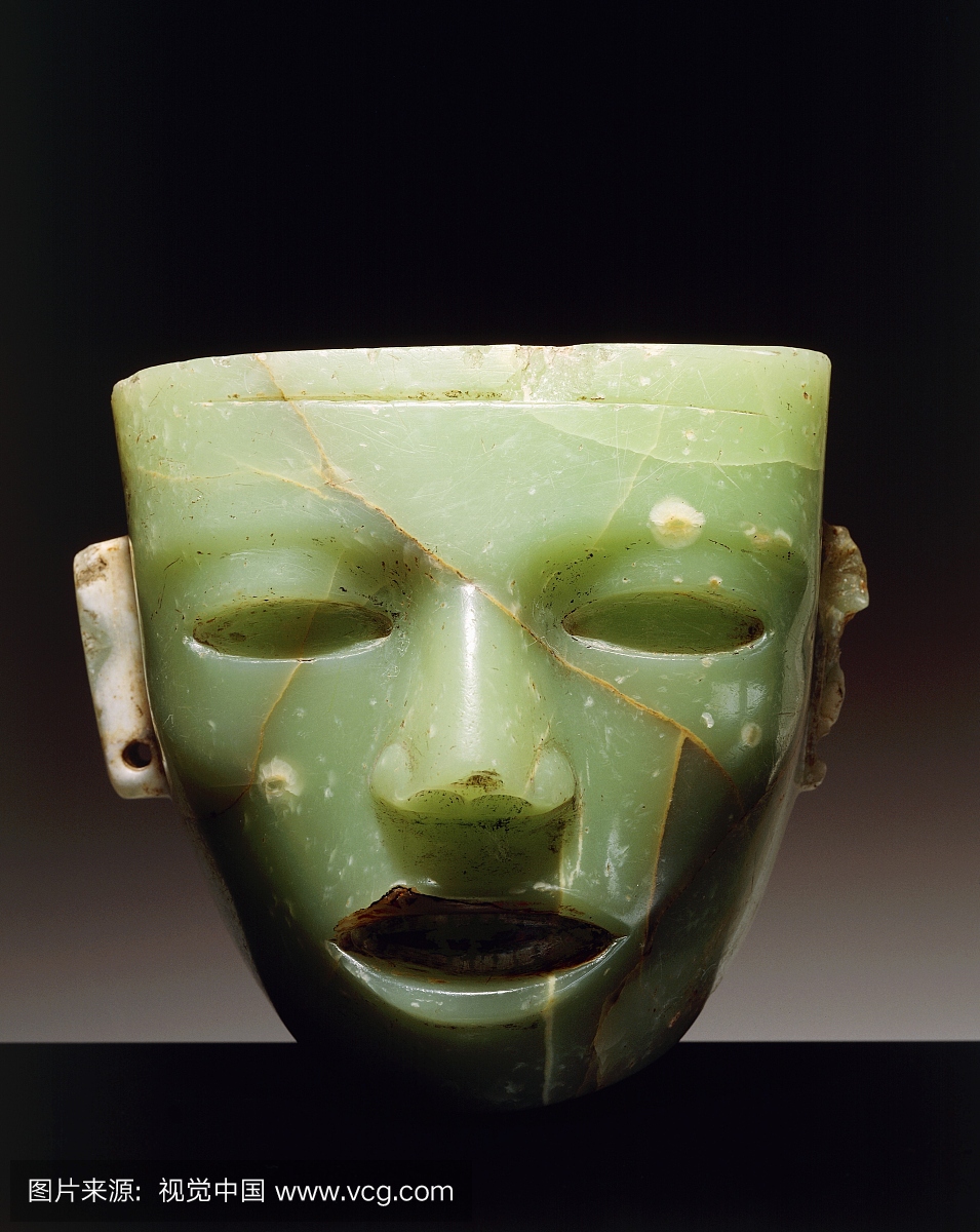 来自墨西哥特奥蒂瓦坎的仪式或葬礼用玉米面具