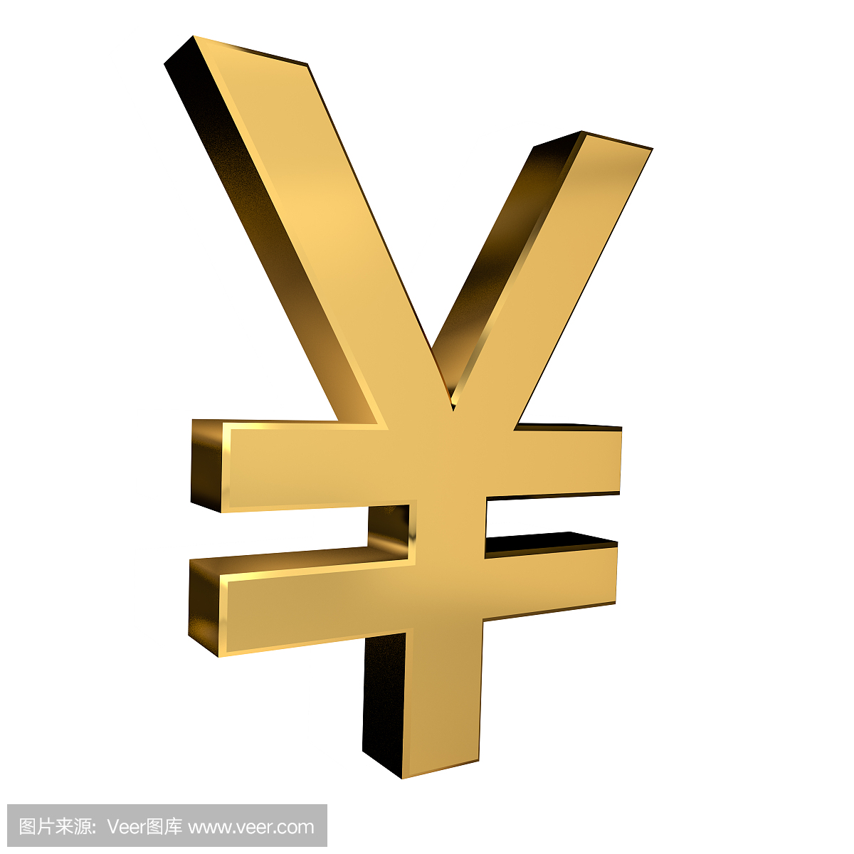 金色日元符号