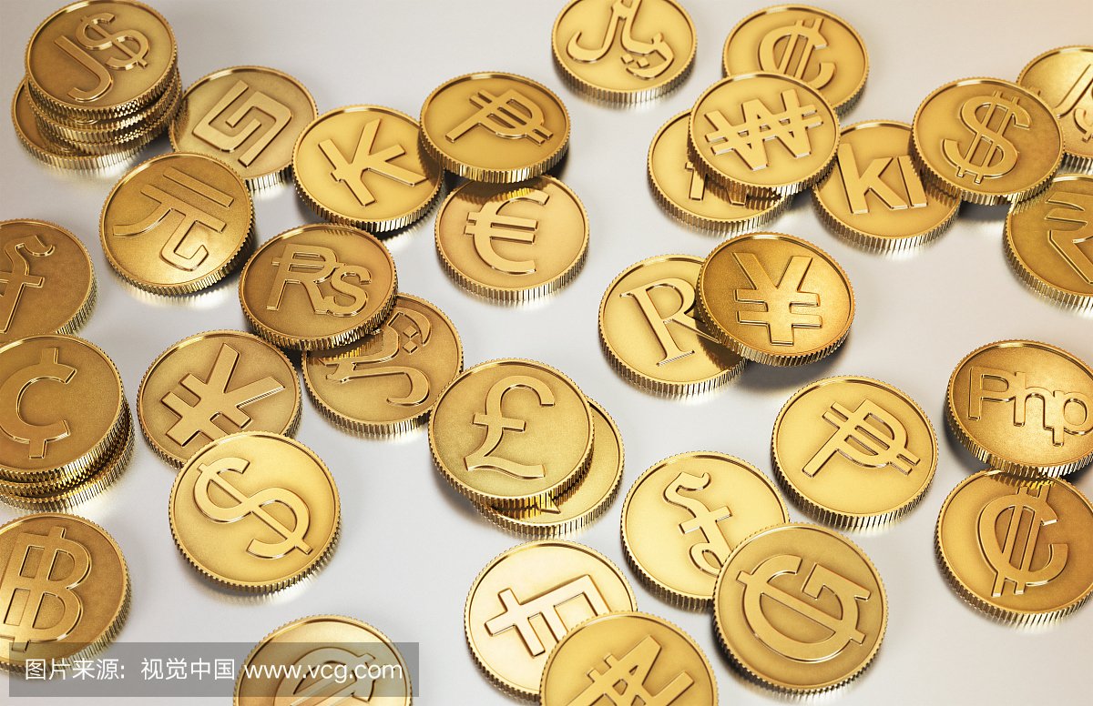 黄金国际货币硬币