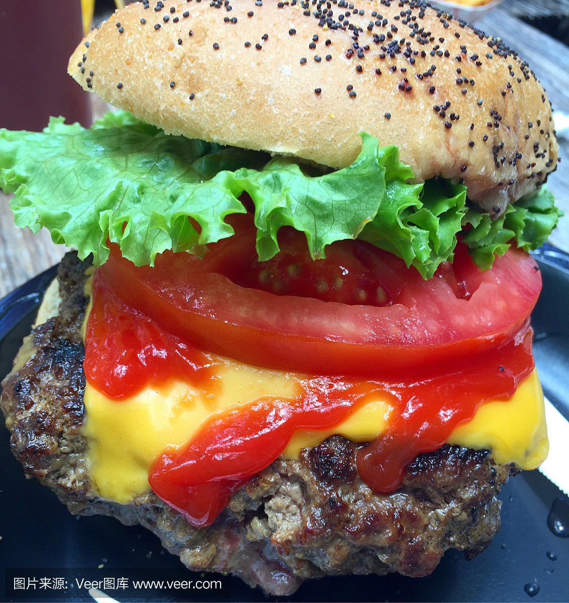 牛肉汉堡,牛肉饼,汉堡牛肉饼,融化