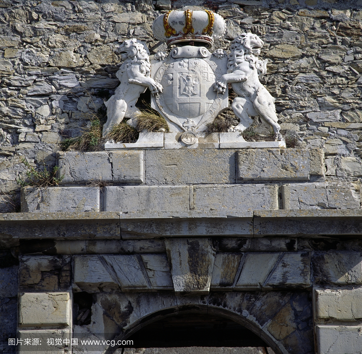 热那亚共和国的军徽,斯佩龙堡的堡垒,并入热那