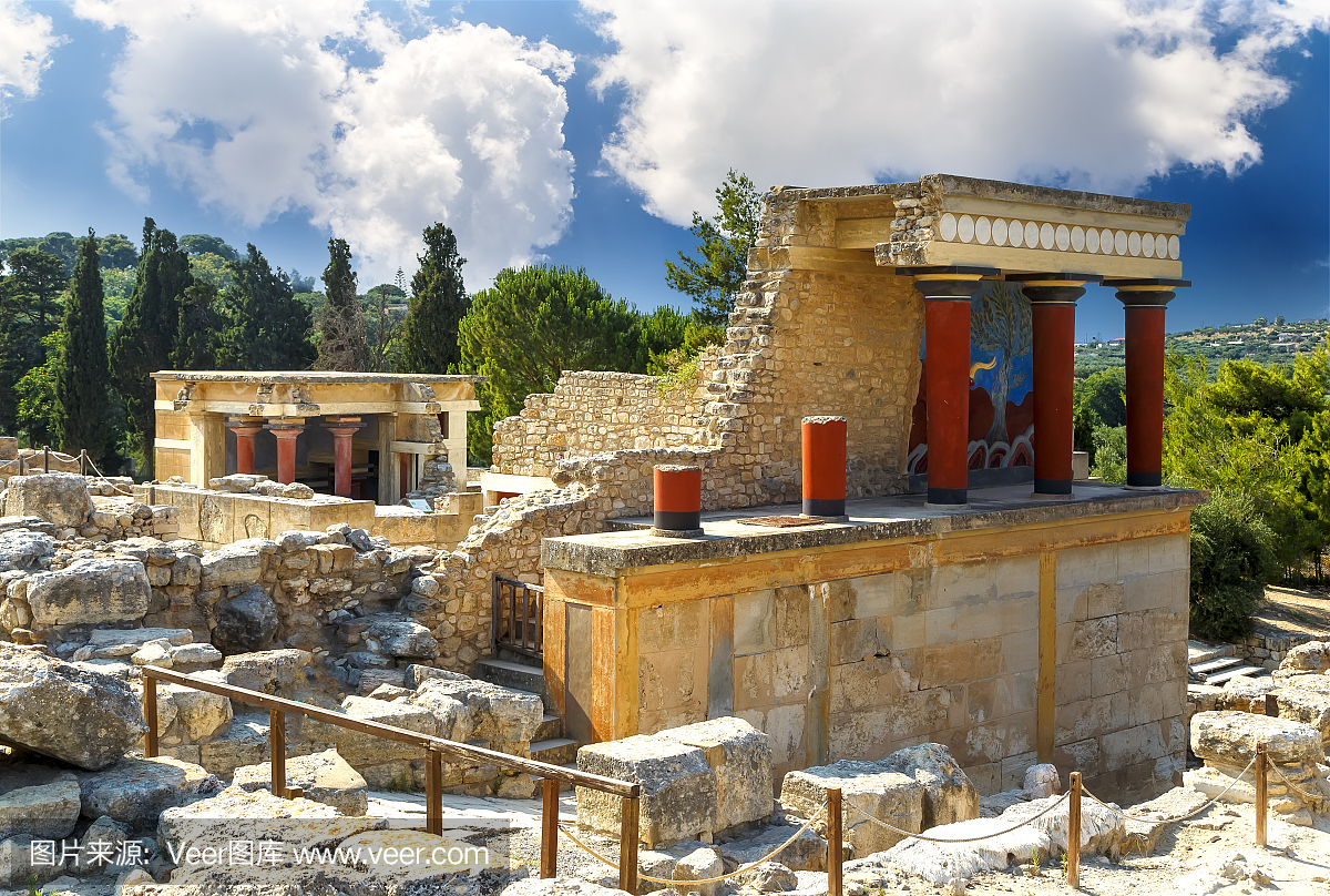 Knossos palace at Crete. Knossos Palace ruin