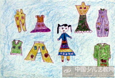 儿童画服装设计图片