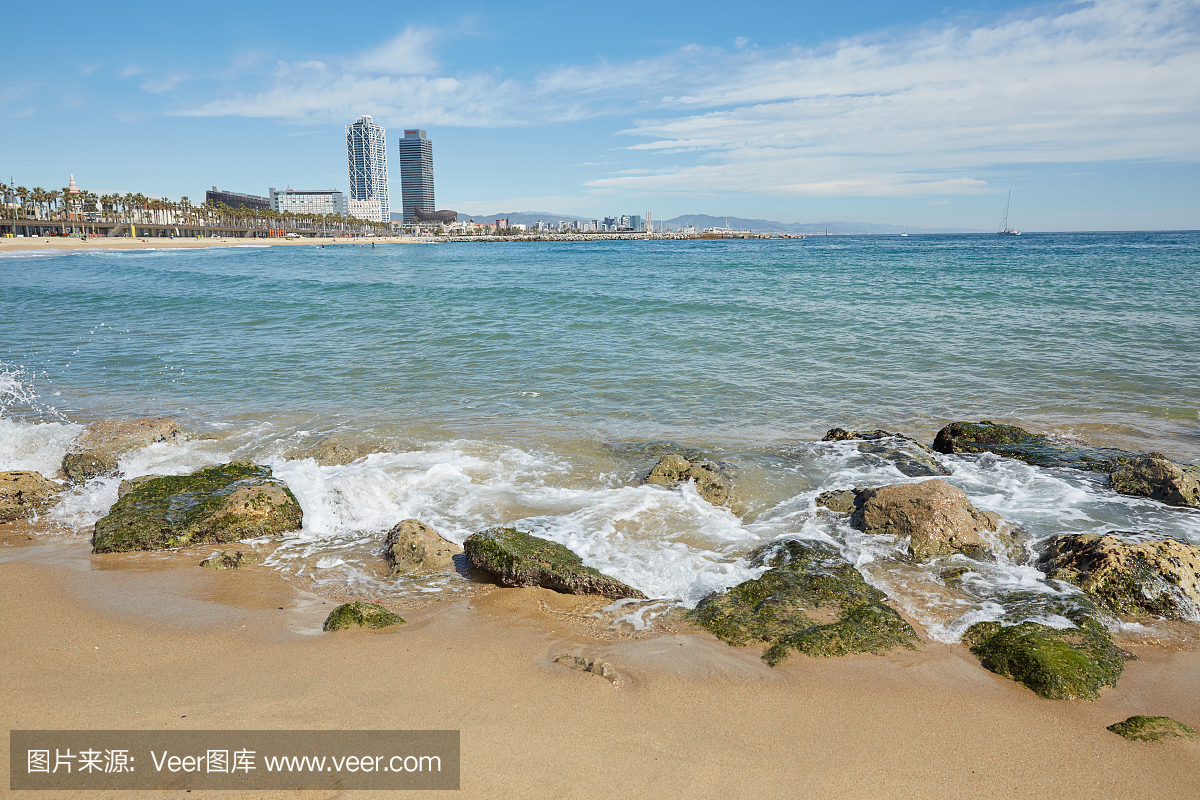 水,水平画幅,地形,巴塞罗那