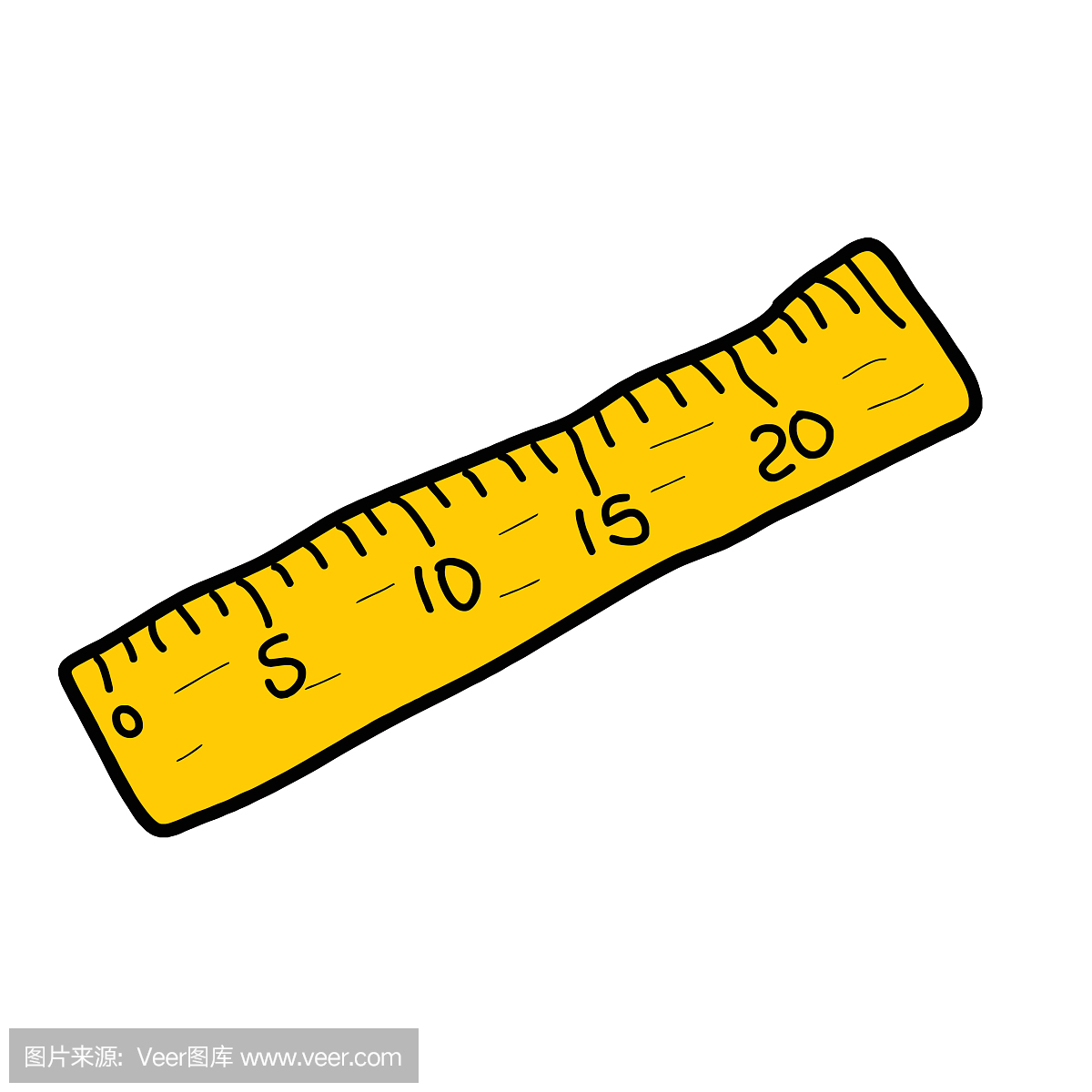 尺子黄色测量带测量工具仪器矢量隔离