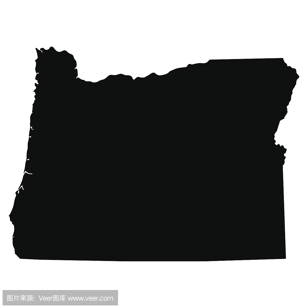 美国俄勒冈州地图