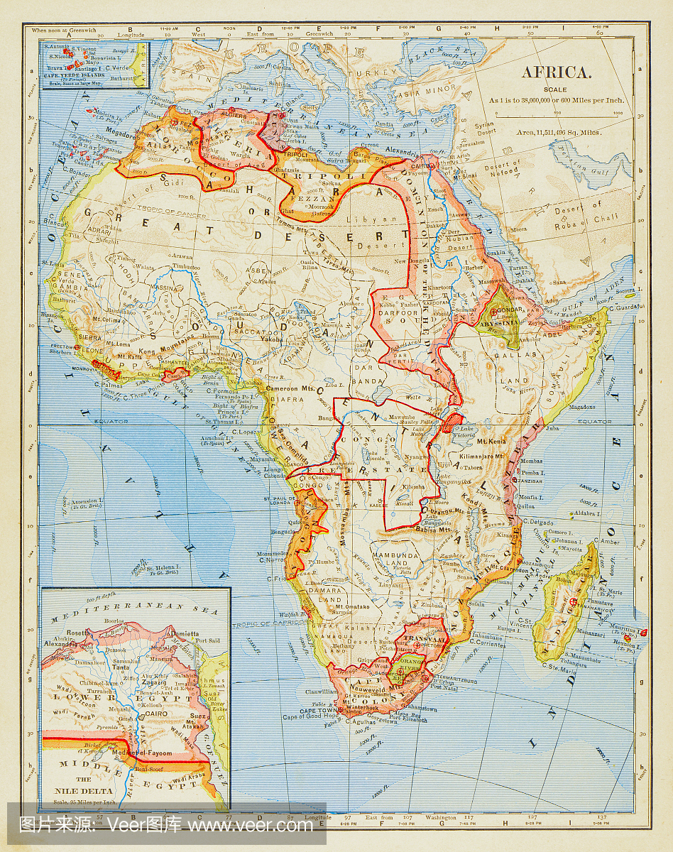 1883非洲地图