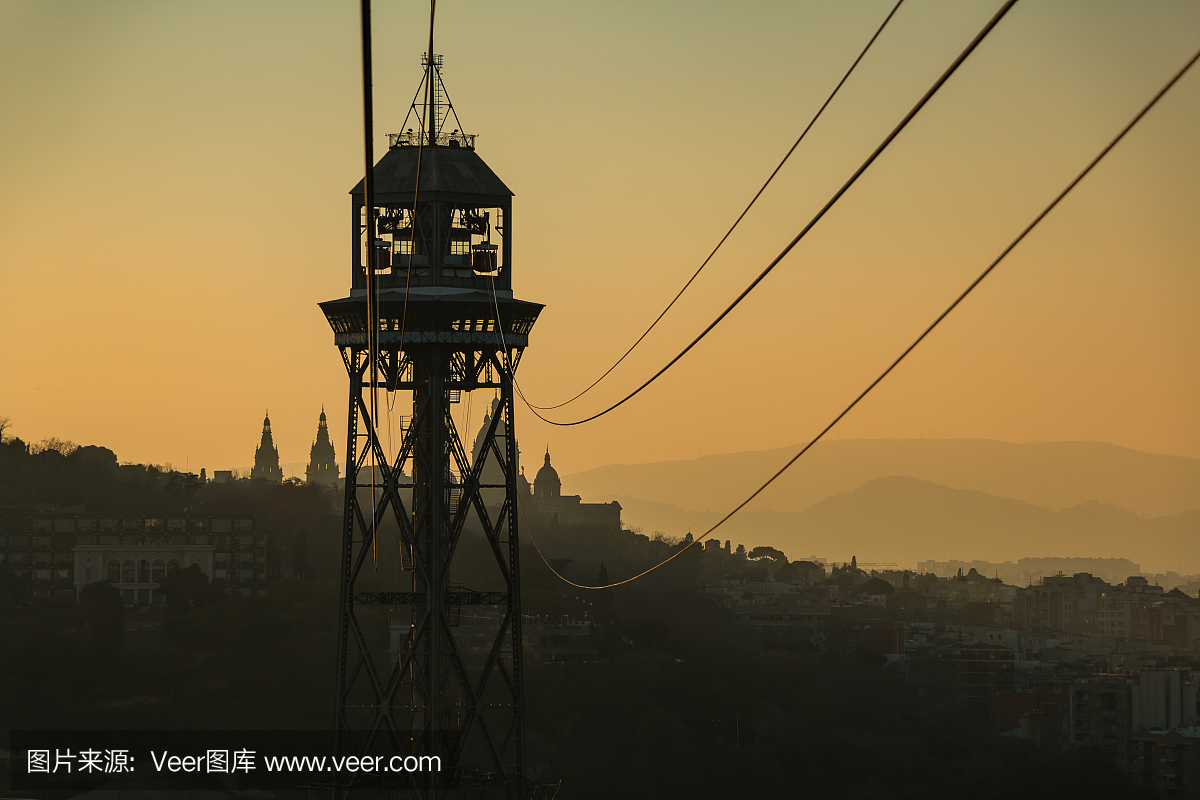 巴塞罗那,巴塞罗纳,水平画幅,地形