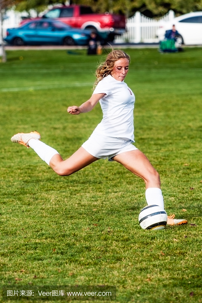 足球力量踢与copyspace