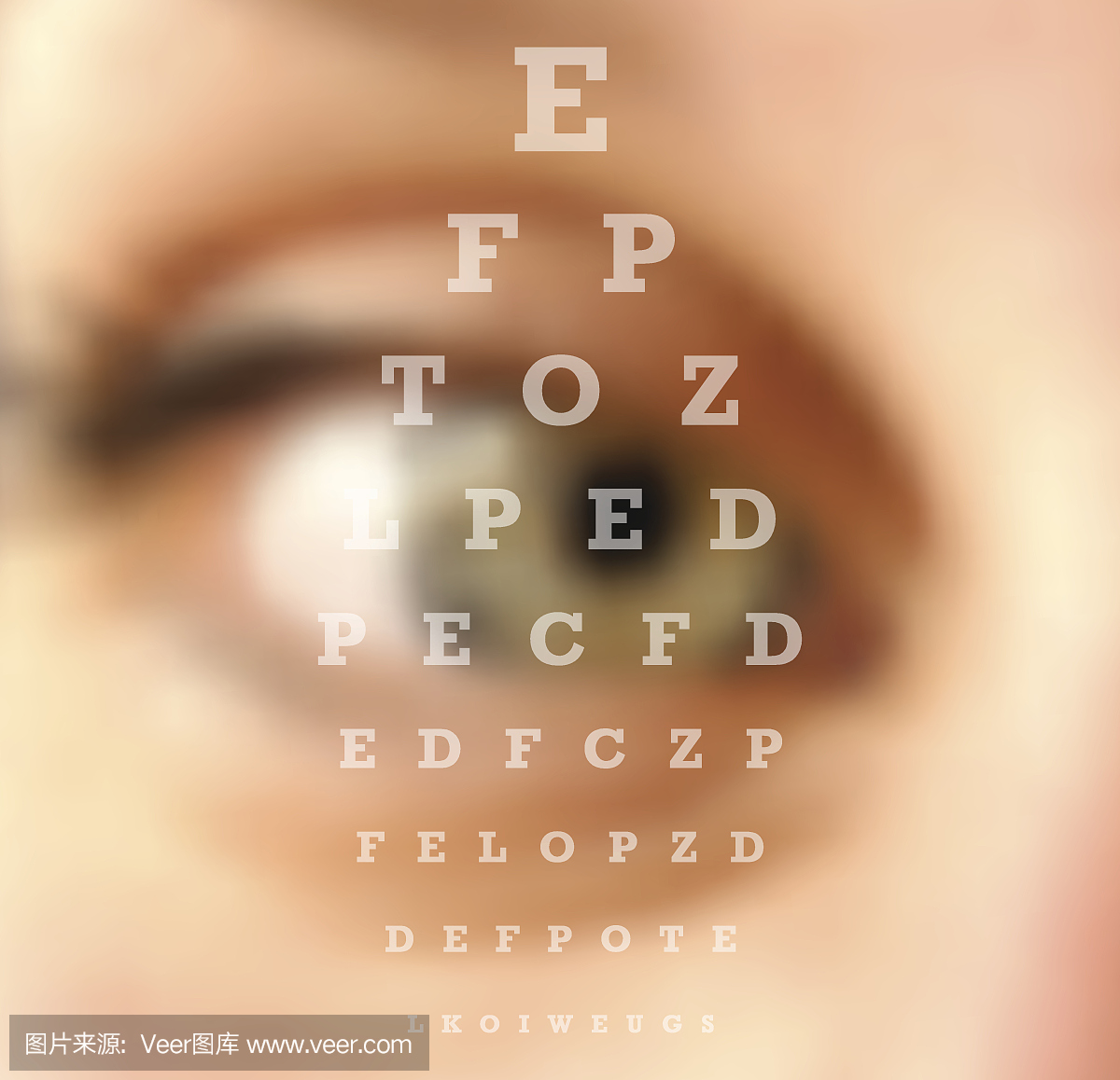 眼睛测试视力模糊效果