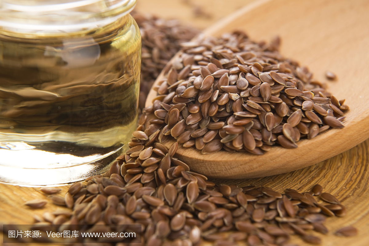 亚麻种子,亚麻籽,可榨油种子,褐色