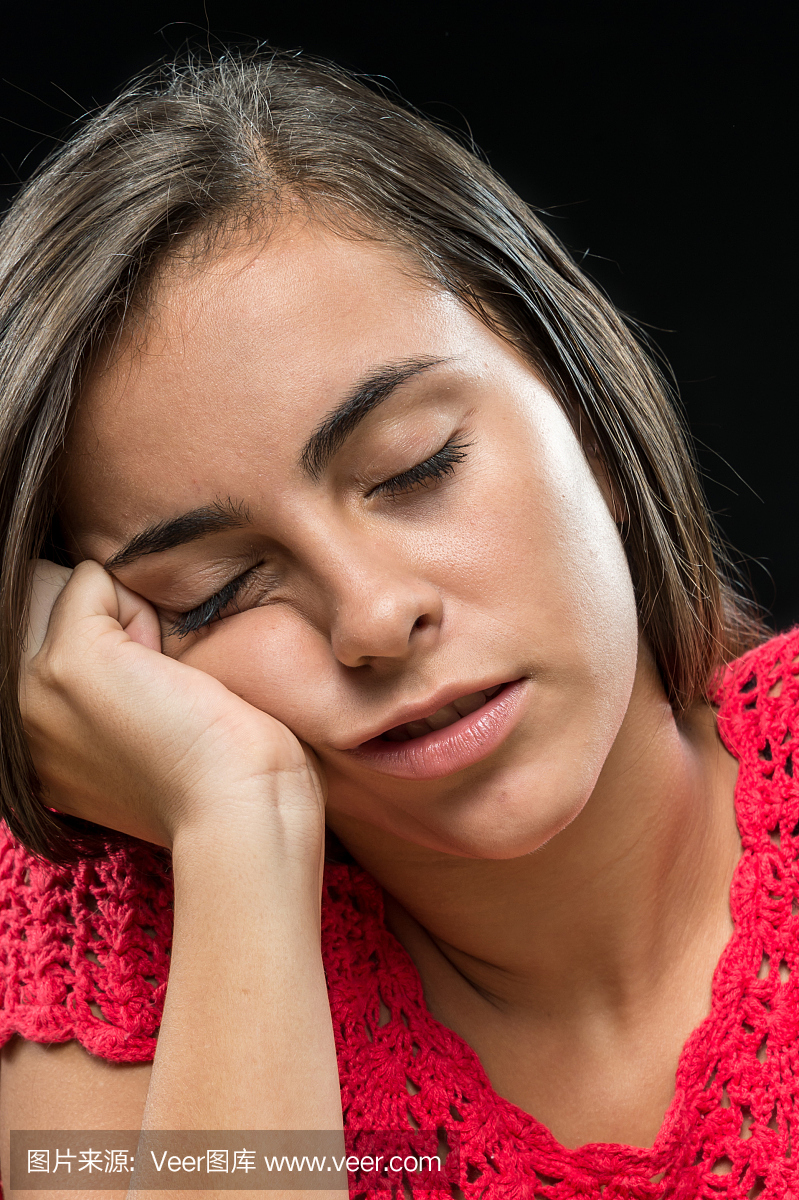 十几岁的女孩睡觉