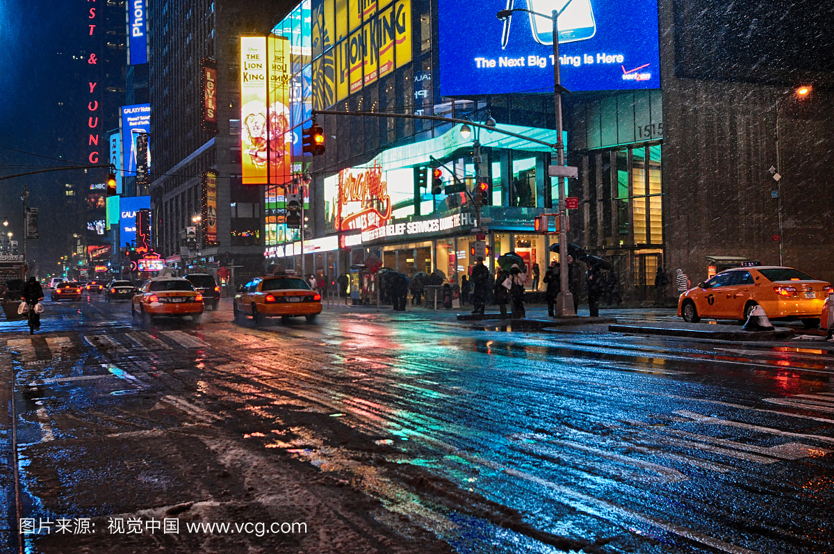 时代广场在冬天