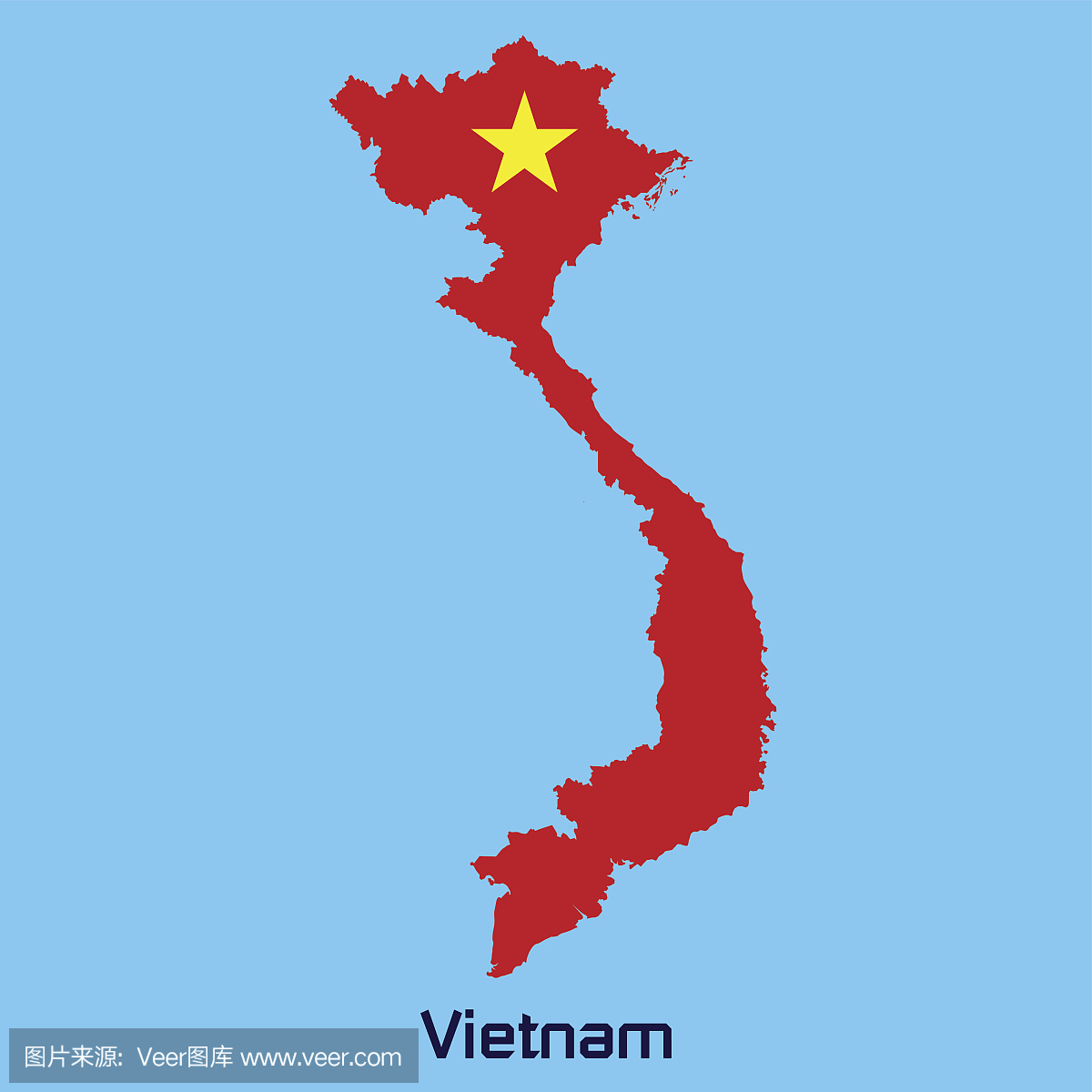 越南的矢量地图