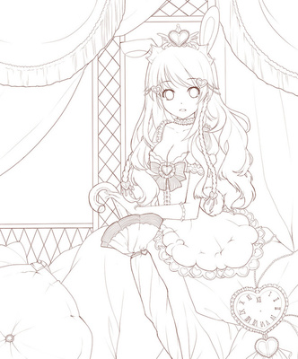 sai上色 古风cg动漫线稿940张 手绘人物 水彩-186kb