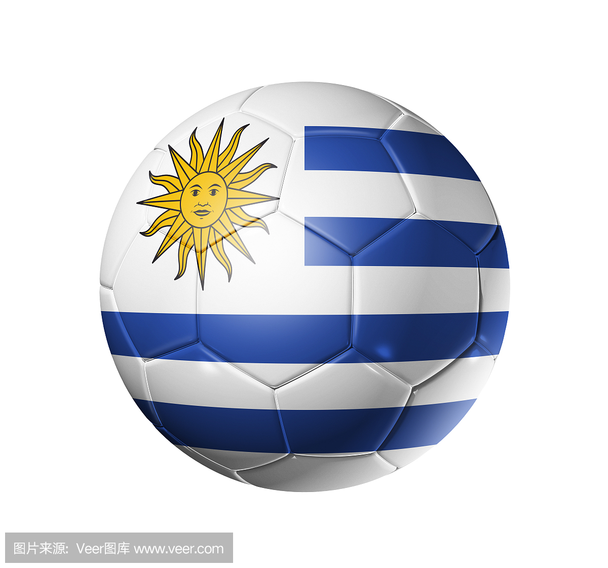 足球与乌拉圭国旗